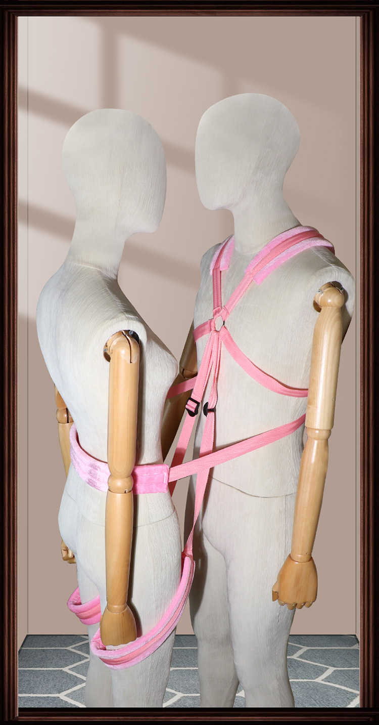 Door Swing Bondage Straps for Adults, Adjustable Restraint Kit with Metal Hardware, Red — detail image 33