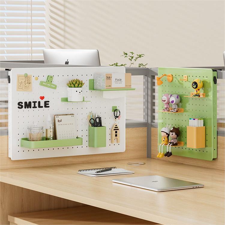 Perforated Board Desktop Screen Storage Rack Home Study Desk Storage Partition Office Storage Artifact Small Apartment