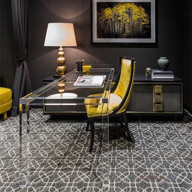 亚克力透明桌子简约现代轻奢小户型餐厅阳台书桌办公桌玻璃玄关台