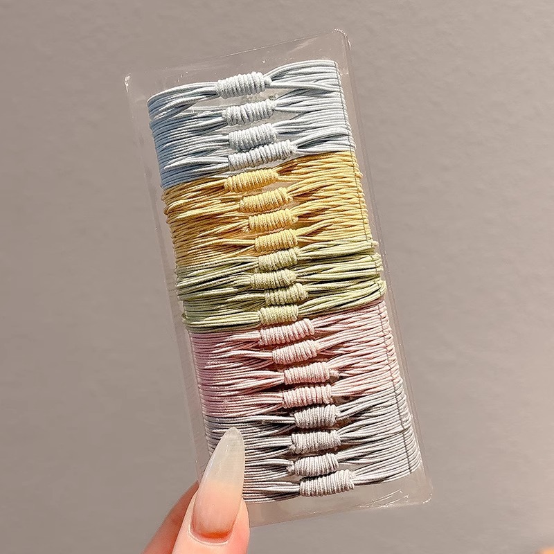 Cuerdas de cabeza de alta elasticidad duradera niñas delicadas anillo de cabello de alta calidad cuerdas de cabello de cola de caballo atadas de cabello correa cubierta de cuero