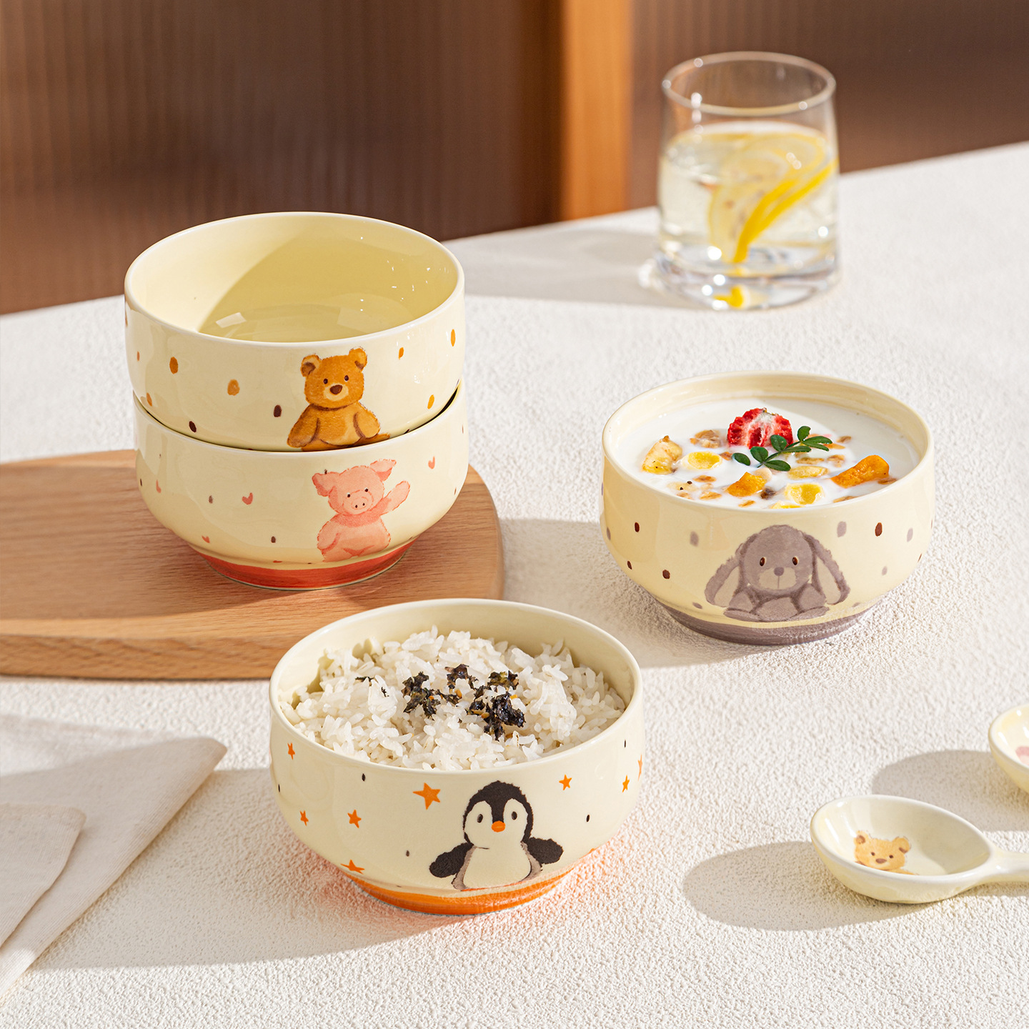 Bonita explosión de alto valor de la cara cuenco de cerámica de color esmaltado bajo el nuevo cuenco de yogur casero cuenco de arroz cubiertos de cerámica image 1