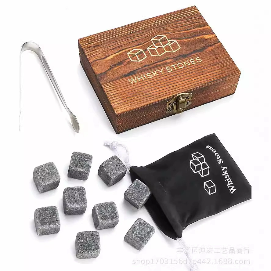 Виски лёд для льда для виски, камни для льда Speed Frozen Ice Cubes Circulinnity Use Gift Wooden Box