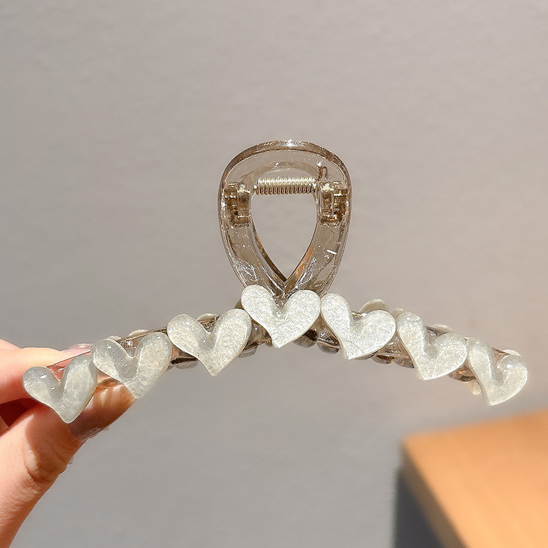 Pinzas para el cabello coreanas exquisitas y de alta gama para mujer, versátiles para peinados recogidos en la parte posterior de la cabeza, pinzas de tiburón, tamaño extragrande para cabello grueso, pinzas de garra, horquillas.