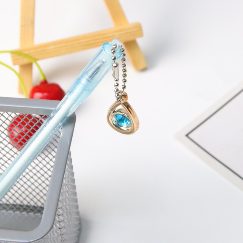 INS chica corazón colgando pluma lindo estudiante papelería colgante pluma de gel pluma de agua de cadena pluma de firma de Oficina Creativa