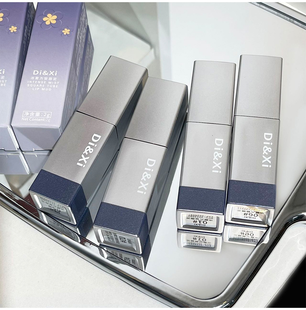 DI&XI Thick Fog Velvet Lip Gloss matte Whitening Square Tube Red Lift color Versatile and affordable cross-border wholesale makeup undefined