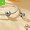 Retro bracelet heart shaped, beads, Amazon, silver 925 sample