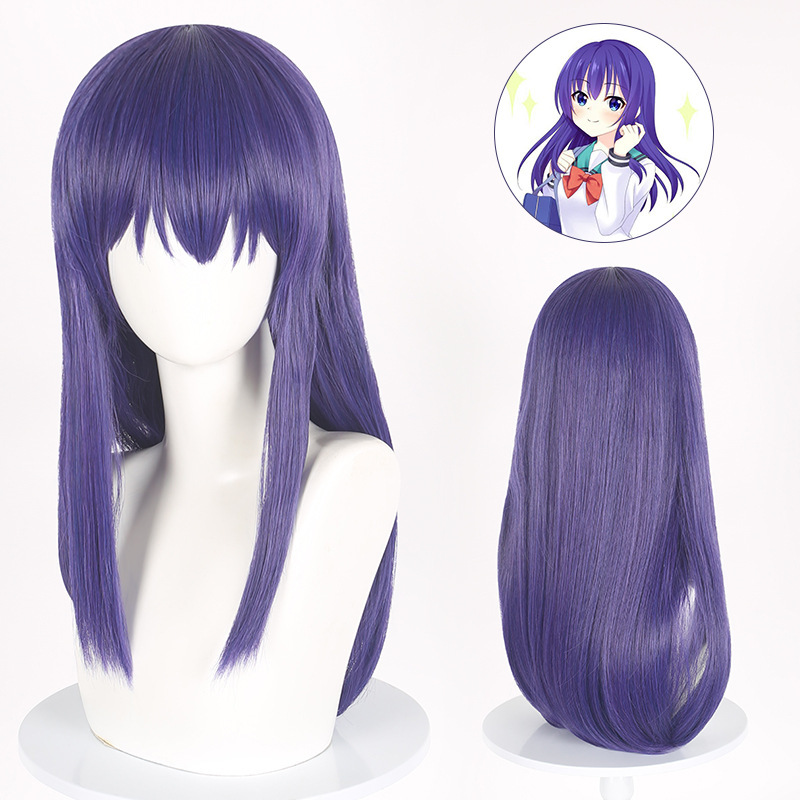 Lingqi Zhaoqiao Xinmei Cos Wig Qi Mu Nanxiong's Disaster Ink Blue Long Straight Hair Simulated Scalp Lingqi Zhaoqiao Xinmei Cos Wig Qi Mu Nanxiong's Disaster Ink Blue Long Straight Hair Simulated Scalp