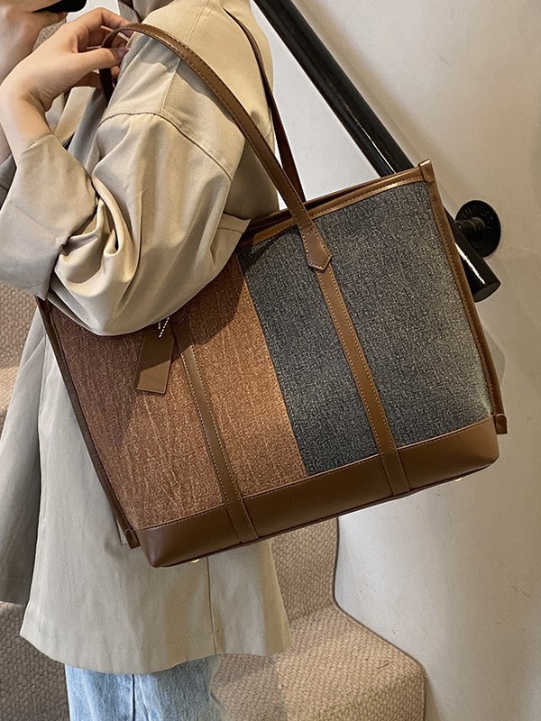 Bolsa de hombro de tejido de gran capacidad para mujeres 2024 nuevo estilo transfronterizo de alta calidad, bolsa de viaje práctica casual