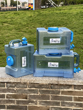 户外水桶家用PC储水桶方型带龙头蓄水桶露营车载水箱纯净矿泉水桶