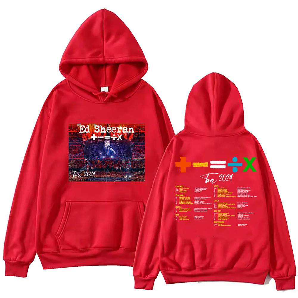 Ed Sheeran Tour 2024 sudadera conmemorativa Harajuku sudadera regalo para los fanáticos