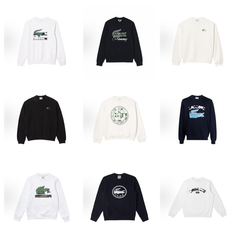 Cross-Border New Small Fish Logo Printed Round Neck Sweatshirt Cotton Casual Men's Sweatshirt Versatile and Trendy