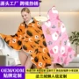 老人圣诞保暖印花绒毯
