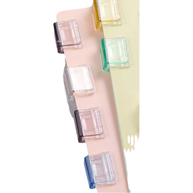 Push clip transparent color small clip office file slide clip student test paper material storage fixed push clip