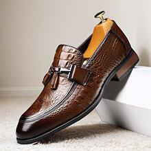 N 13906 Tassel plus size men's leather shoes ���մ�����ʿ��