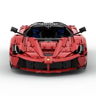 Building Blocks Cross-Border Moc-194680 Mid-Engine Mild Hybrid Sports Car 1/8 Scale 3636 Pieces