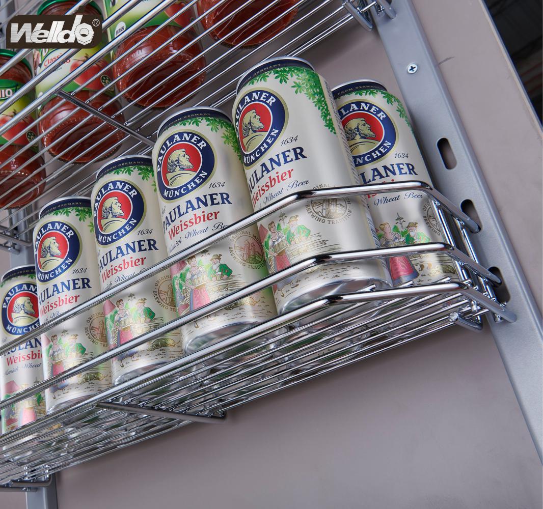 Welldo纬东 厨房高柜多层大怪物拉篮橱柜开门式多层联动收纳拉篮