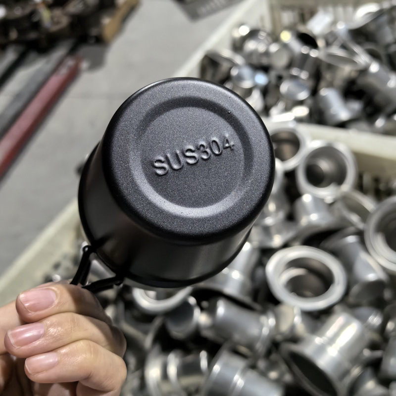 304 copas de agua al aire libre de acero inoxidable mango plegable taza de menú taza de comedor coreana taza de cerveza taza de boca para niños