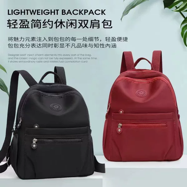 Korean style fashionable Oxford cloth lightweight middle-aged lady mom simple backpack student simple canvas schoolbag backpack