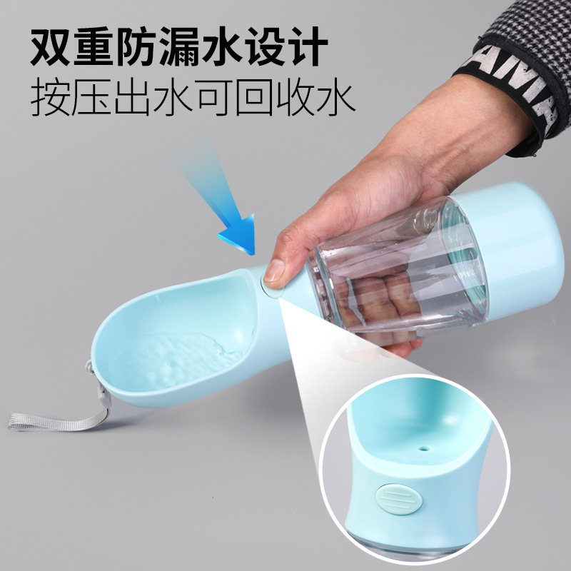 Taza de agua tres en uno multifuncional para perros al aire libre Taza para mascotas Alimentador de agua Taza de agua portátil Bebedero para perros y gatos