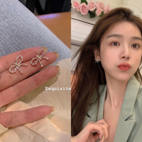 925 silver needle earrings, high-quality, high-end earrings for women, French niche earrings, celebrity temperament wholesale