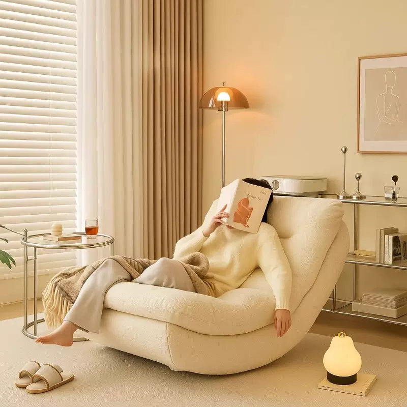 沙发月亮摇摇椅躺椅单人椅午休家用窝窝椅成人休闲懒人椅