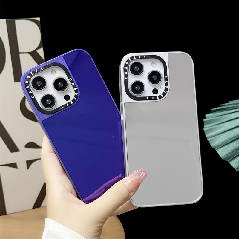 Adatto per la custodia per telefono a specchio Apple 15 Promax 12 Silver Edge 13 Pro Signature per iPhone 14_voghion.com