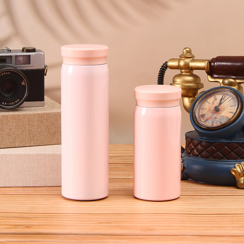 Taza de bolsillo de vacío de acero inoxidable 304 transfronterizo simple taza de agua de estudiante fresco taza de vacío de regalo portátil para el hogar