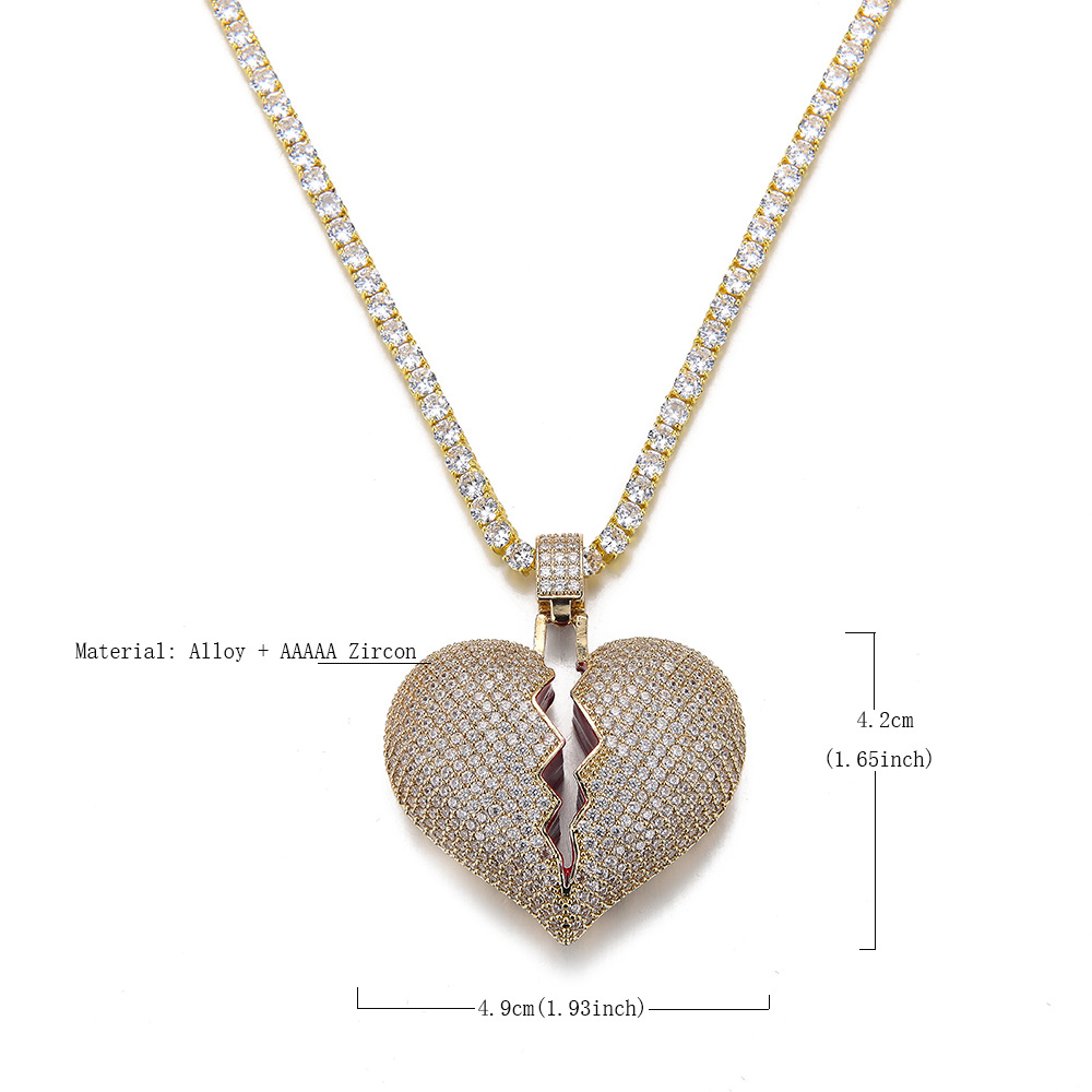 2023 Love High Quality Hip Hop Jewelry Hollow Copper Set Zircon Pendant_voghion.com