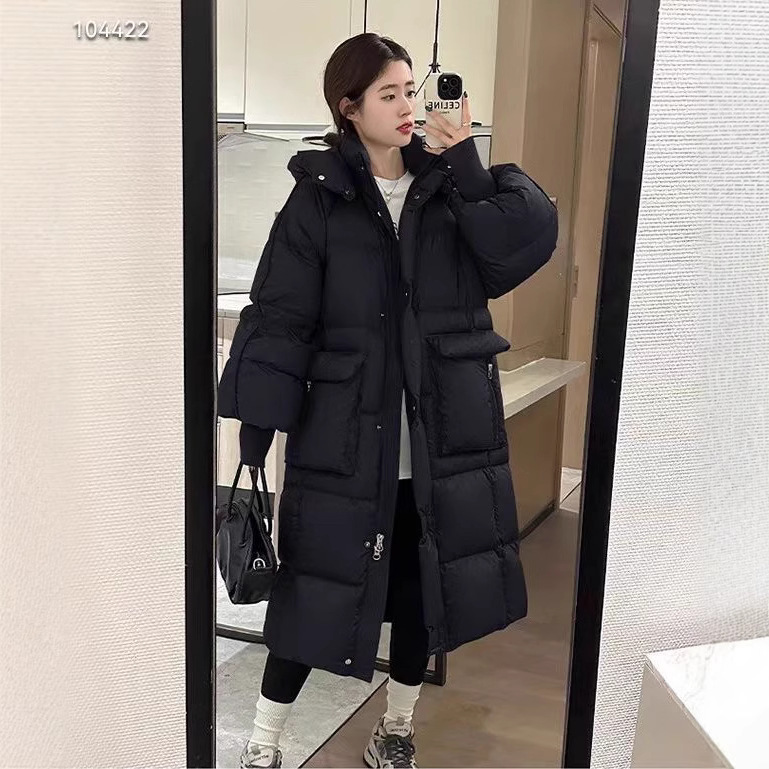 2025 invierno transfronterizo nuevo comercio exterior coreano ropa de algodón plumón ropa de mujer moda casual encapuchada abrigo caliente delgado