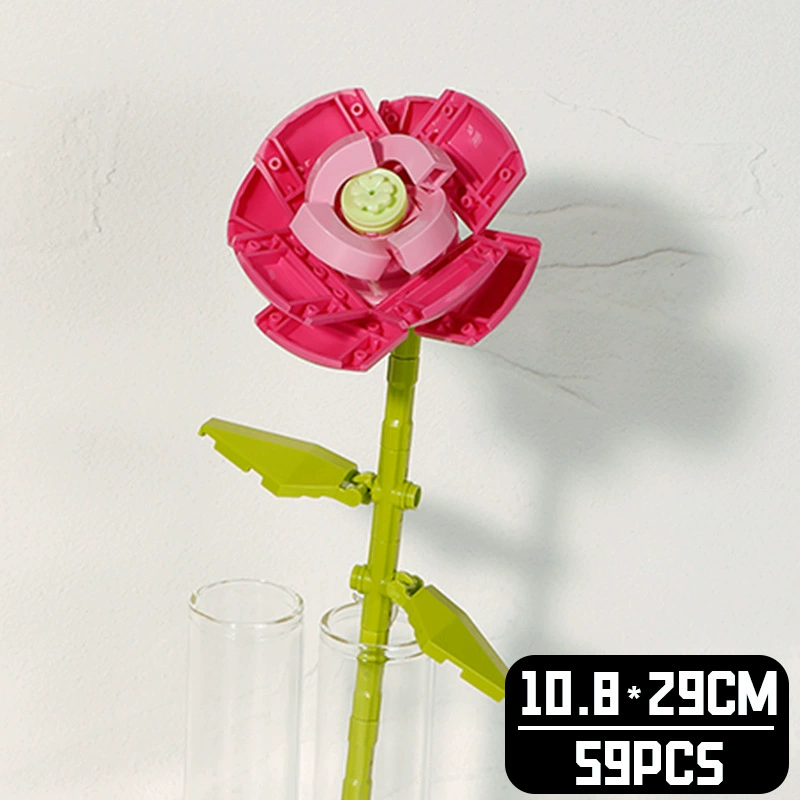 Realistic Table Flower Set, DIY Miniature Bouquet Constructor, Assorted Rose & Sunflower Models, Gift