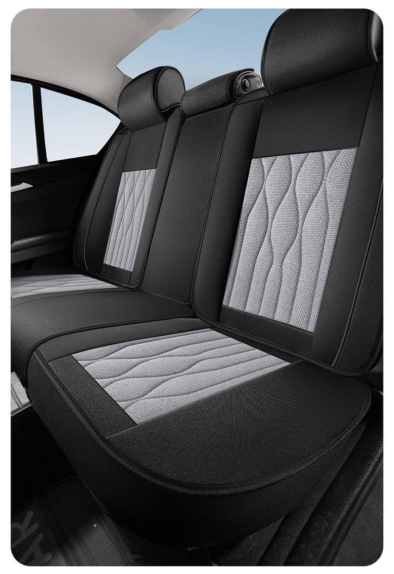 2025 New Model Linen All-Season Universal Car Seat Cushion Full Surround Breathable Seat Cover Cross-Border Wholesale