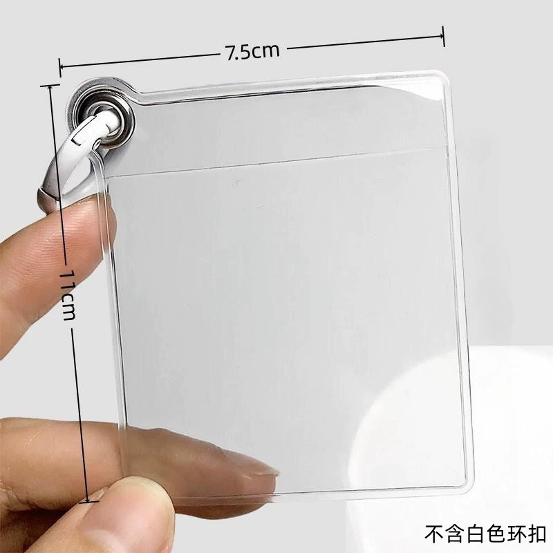 Transparent badge, protective case, storage system, pendant, increased thickness