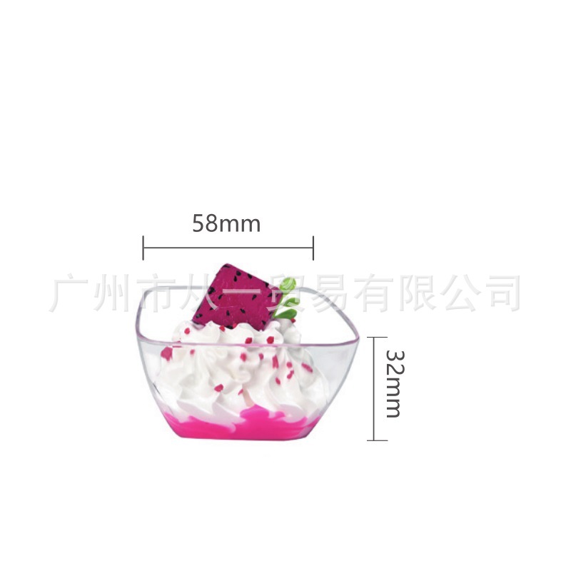 Vaso Desechable con Tapa para Pudín y Postres de Plástico PS Transparente