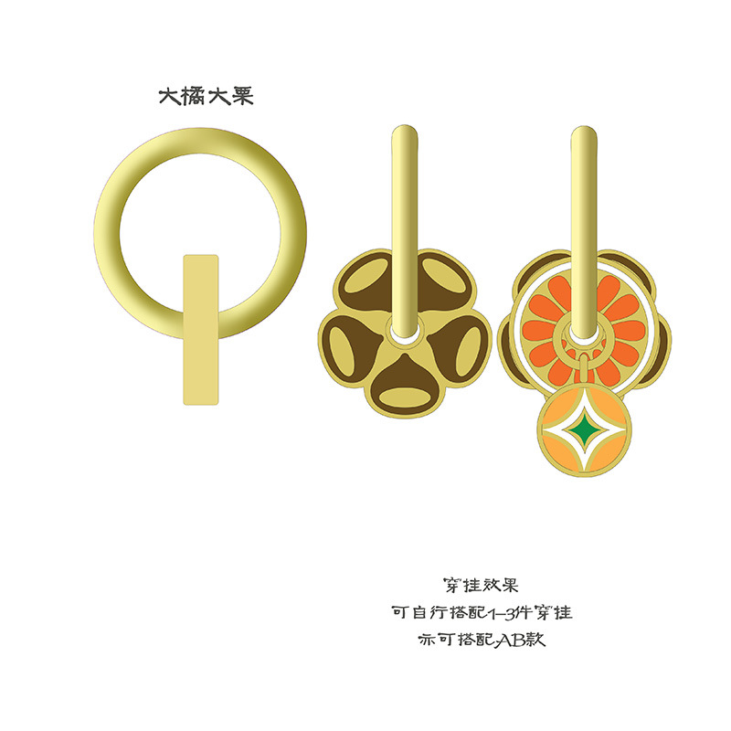 Qingdao Meiya Jewelry Small Batch Design and Processing of Customized French Style Retro Earrings with Pictures and Samples