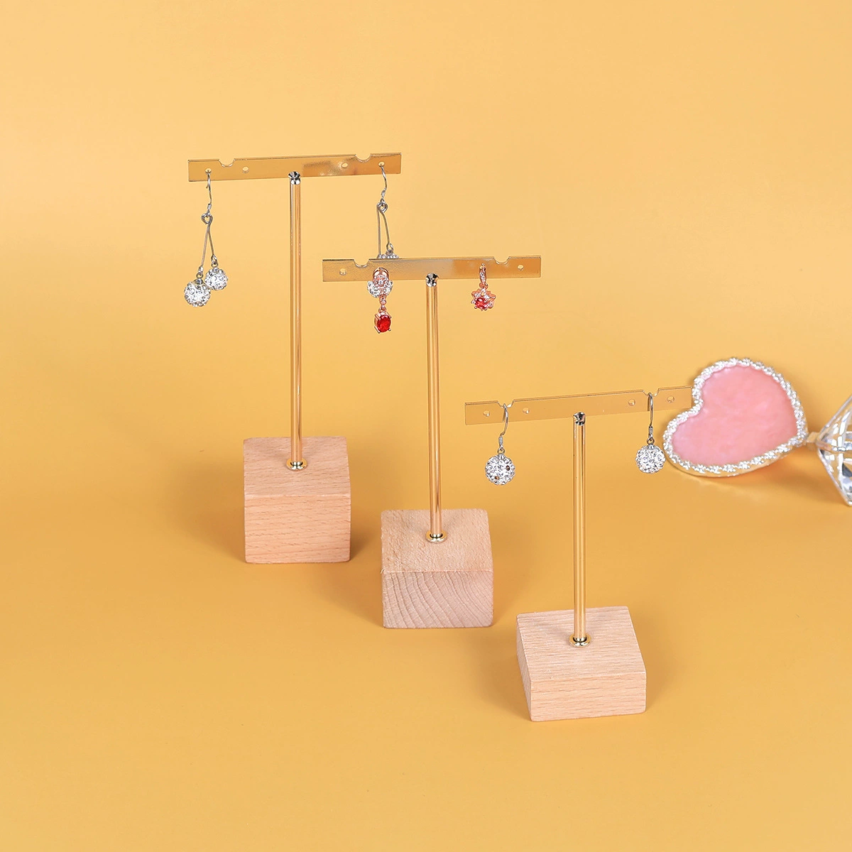 Earrings, square stand, accessory, jewelry