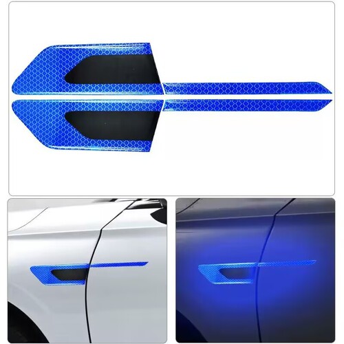 Car Anti-Collision Strips, Door Molds, Reflective Decorative Strips, Carbon Fiber Texture Door Handle Protection Sticker, Decorative Protective Anti-Collision Strips