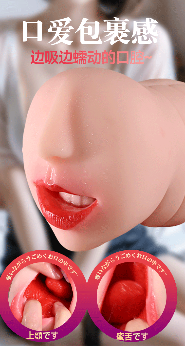 Jiuai Oral Sex Mouth Half-Body Doll TPE Masturbation Toy for Men — detail image 11