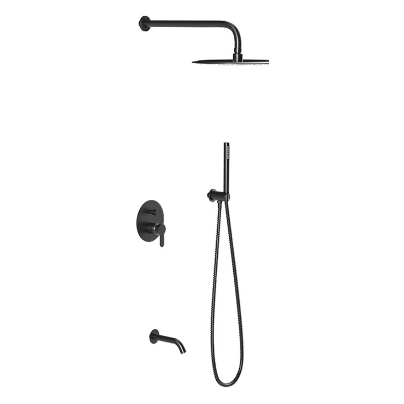 Vida canción pared ducha traje negro baño ducha casa oculta fábrica al por mayor