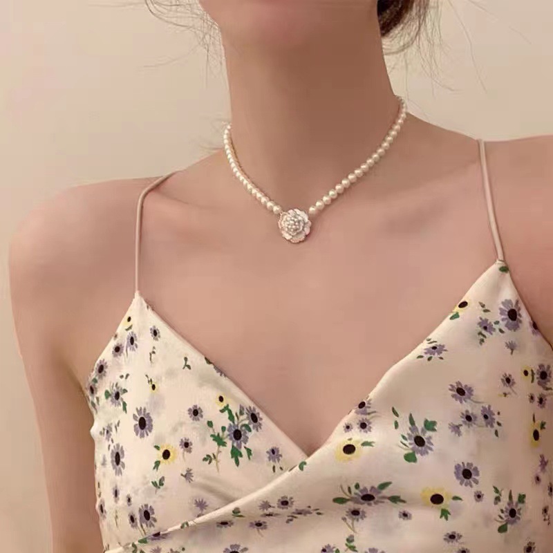 Einfacher Stil Klassischer Stil Blume Künstliche Perle Legierung Perlen Frau Armbänder Halskette display picture 4