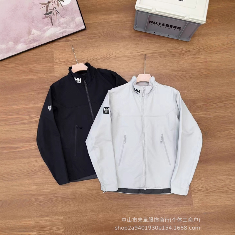 Hh Helly Hansen Autum New Jacket Outdoor Jacket Hooded Couple Jacket Waterproof Stand Collar One Piece Drop Shipping