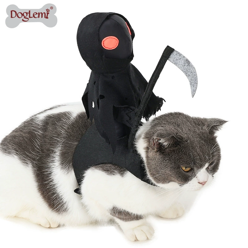 Хэллоуин домашнее животное превращается в костюм собаки, кошка праздничный гротескный регулируемый темный рыцарь урожай превращается в костюм