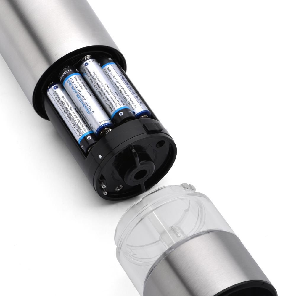 科力通厂胡椒研磨器 批发跨境新品高档不锈钢海盐电动胡椒研磨器