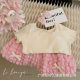 Girls' Summer Dress suit 2024 New Arrival Female Baby Korean Style Fashionable Short-sleeved Girl's Flower-bud Pants Summer Two-piece Set