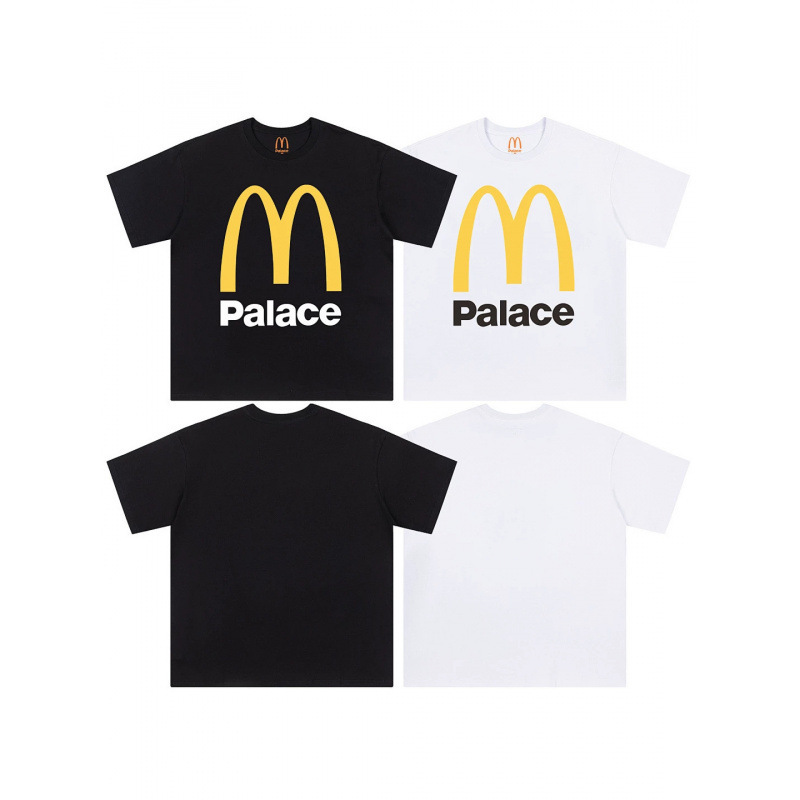 British Fashion Brand Palace and Mcdonald's Collaboration Printed Couple's Loose Round-Neck Short-Sleeve T-Shirt for Couples, Men's and Women's T-Shirts British Fashion Brand Palace and Mcdonald's Collaboration Printed Couple's Loose Round-Neck Short-Sleeve T-Shirt for Couples, Men's and Women's T-Shirts