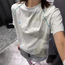 潮流美式高街速干运动骑行服短袖女流行百搭ins无品牌日系新款潮
