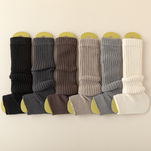Foot stepping socks for women in autumn and winter thick thread knitted leggings thickened plush mid-length jk calf socks stacking boot covers