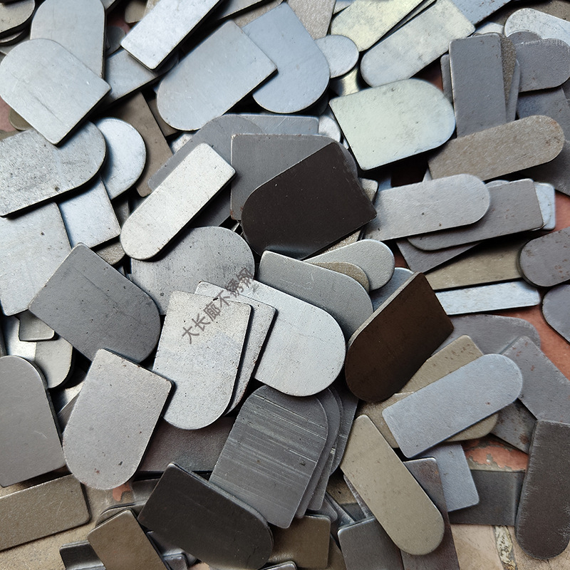 无孔耳仔平椭孔不锈钢封口片耳片服装架挡片焊接配件铁片半圆片