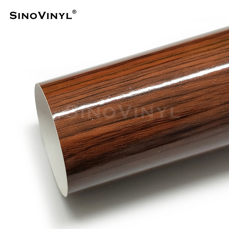 Carlake grano de madera cambio de color película pera flor madera decoración interior cambio de color Acacia madera central control pegatina simulación película de madera