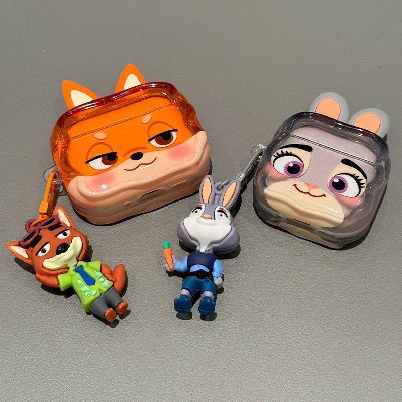 Cartoon Judy Nick Wireless Bluetooth Headphones with High Sound Quality for Students, Suitable for Huawei, Oppo, Vivo, Xiaomi, and Apple