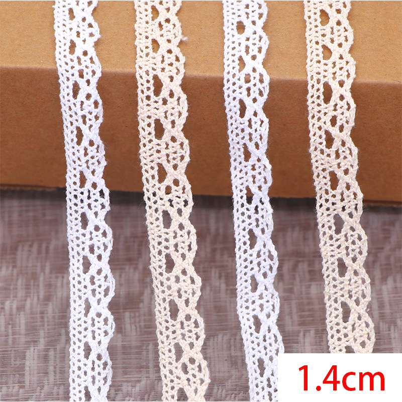 1.4 cm Cotton Edge Crochet Trims Machine-woven Home Decor Accessories for Window Curtains and Fabric Home Furnishing DIY Crafts